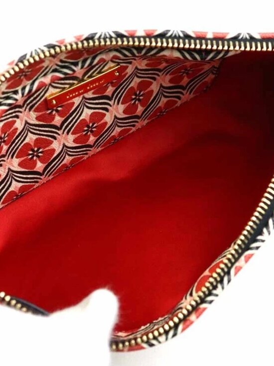 Miu Miu | Bags | Auth Miumiu Clutch Bag Redmulticolor  Auth MIUMIU Clutch Bag Red/Multicolor Leather/Goldtone